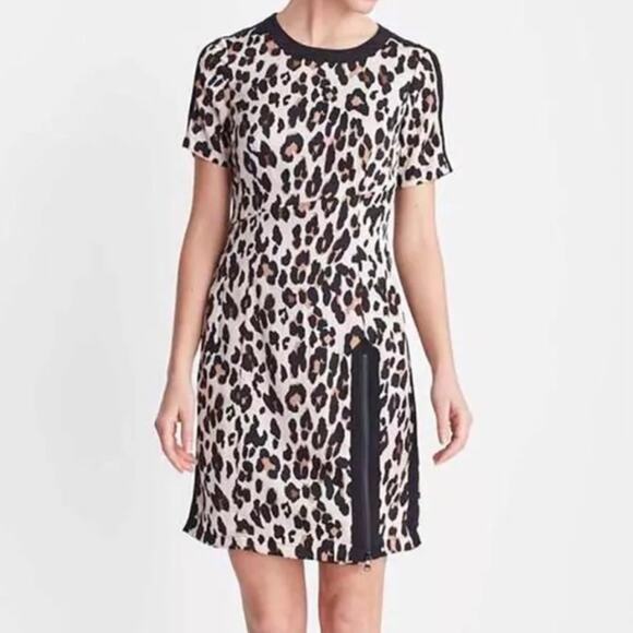 Nanette Lepore Wildlife Sheath Women’s Leopard Print Dress Size 10 New - Picture 1 of 13